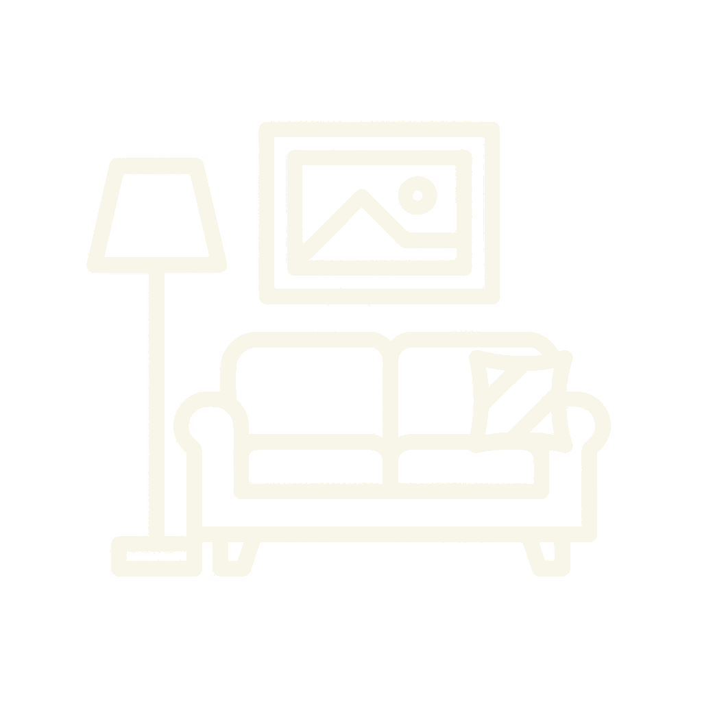 living room renovation icon